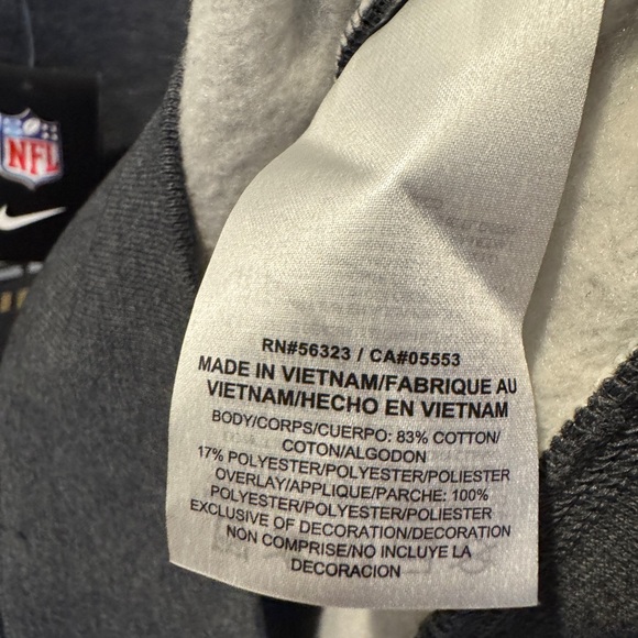 Nike NFL Gray Seattle Seahawks Crewneck Sweatshirt - Picture 9 of 9